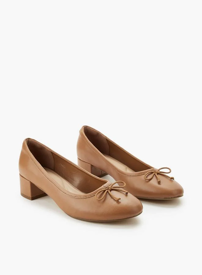 Celeste Women Bow Detail Block Heel Shoes